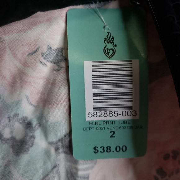 Torrid Floral Print Tube Strapless Top 2 - Picture 4 of 9